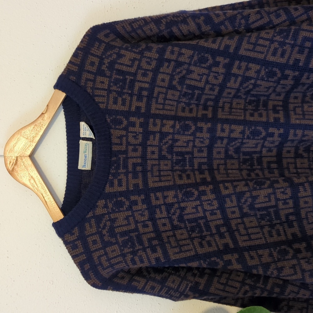 Boundary Waters | Vintage | Wool Blend Graphic Grandpa Sweater - Picture 2 of 9